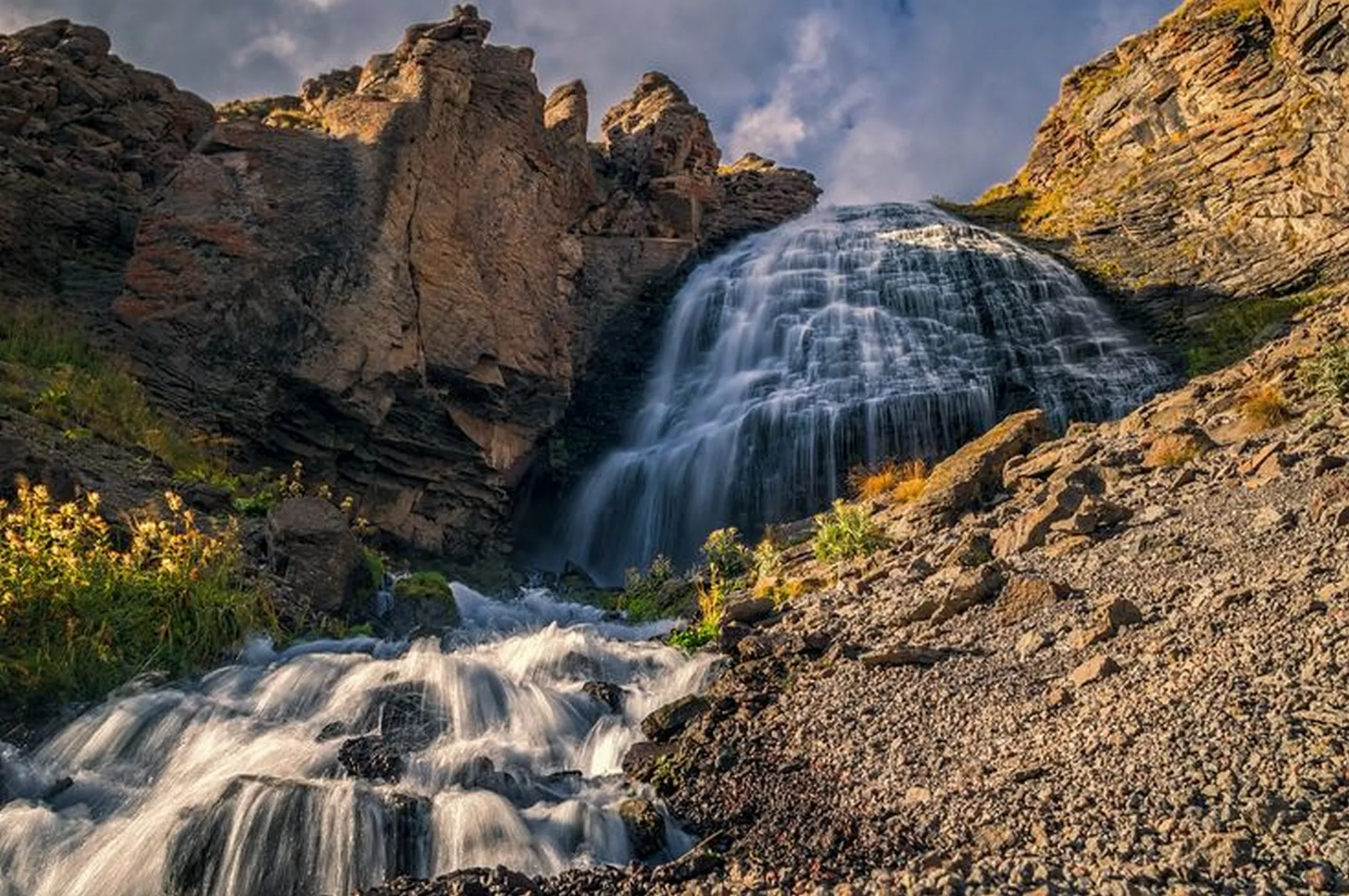 glacier waterfalls
